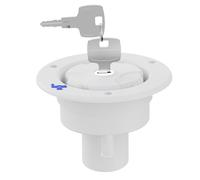 RV Fresh Water Inlet, Lockable City Water Connection with Key for Caravans, Temperature-resistant Replacement Sealing Lid for Caravans, Boats, Camping, Trucks