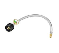 RV Gas Hose with Gauge - RV Replace Gas Hose with Pressure Gauge | 15 Inch Leak-Proof Easy to Install Cookware for Outdoor Adventure Lovers Boating Enthusiasts