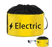 RV Hose Storage Bag | Dust Bag Organizer with a Cable Struggle over Jumper Wires, Sewage Pipes, RV Equipment Accessories for Hose, Yellow, Consulte la descripción, See description