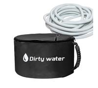 RV Hose Storage Bag - Oxford Cloth 49x27x28cm | Caravan Camping Cable Organizer with Double Zipper Closure | Waterproof RV Hose Organizer Bag with Soft Rubber Handle for Outdoor Travel Use