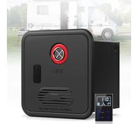Rv Hot Water Heater, Tankless Propane Water Heater 55,000 Btu, Instant Endless Hot Water with Dual Outlets, 12v Dc, 25-Second Heat-Up, 9,800 Ft (3,000 M) High Altitude, Camper(Black,Without Shower)