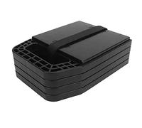 RV Jack Pad Stabilizer Leveling Jack Block Prevent Sinking Anti Slip Weather Proof for Caravan Trailer Polypropylene 5.6x5.6in 4PCS (Negro)