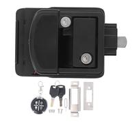 RV Keyless Entry Lock Stylish Keypad Door Latch with Remote Control and Mechanical Key for RV Campervan 5th Wheels Trailer Zinc Alloy Black Finish Easy Installation