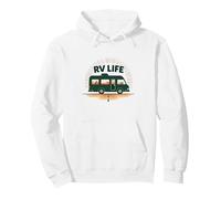RV Life: Scenic Road Trip Adventure Time Camping Pullover Hoodie, Adult Unisex, White, Medium