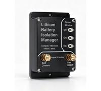 RV Lithium Battery Isolation Manager, Automatic Dual Battery Charging Controller with Emergency Start, Compatible with LiFePO4, 1.5mA Standby, Temperature Protection