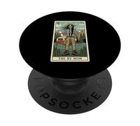 RV Mom Skeleton Tarot Card Camper Road Trip Outdoors PopSockets Adhesive PopGrip