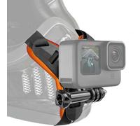 RV Murts Motorcycle Helmet Chin Strap Mount for GoPro Hero, Action Camera, DJI Osmo Action 5 Pro, Stability & Safety, Shock Absorption & Anti-Slip, Universal Fit for SHARK, ARAI, SHOEI, BELL, (Orange)