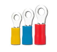 RV O-Type Terminals, 100PCS Pre-Insulated Ring, RV2-RV8 Round Cold Press Copper Connectors for Industrial Connector Strip(RV 3-5 100 pcs)