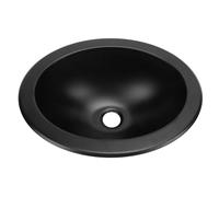 RV Oval Bathroom Sink, Single Bowl Lavatory Sink, 304 Stainless Steel Drop in Kitchen Sink with 40mm Drain Port, Round Wash Basin Sink 340 X 270 X 120mm for Boat Caravan Campervan
