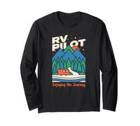 RV Pilot Enjoying The Journey Class A Motorhome Driving Long Sleeve T-Shirt