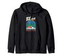 RV Pilot Enjoying The Journey Class A Motorhome Driving Zip Hoodie
