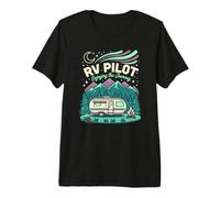 RV Pilot Enjoying The Journey Fifth Wheel Road Vacation Premium T-Shirt