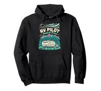 RV Pilot Enjoying The Journey Fifth Wheel Road Vacation Pullover Hoodie