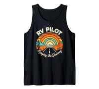 RV Pilot Enjoying The Journey Full Time Motorhome Nomad Tank Top