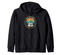 RV Pilot Enjoying The Journey Motorhome Driver Vacations Zip Hoodie