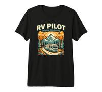 RV Pilot Enjoying The Journey Wilderness Trailer Camping Premium T-Shirt