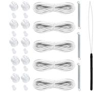 RV Pleated Shade Repair Kit - Blind String Correction Kit, Vertical Blind Boards | Quick Installation for Travel Trailer Window Shades, Maute, White, Fare riferimento alla descrizione, Please refer to