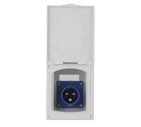 RV Plug Socket, 16A 220V-240V Waterproof Power Outlet, External 3Pin Flush Female Socket Plug for RV Motorhome Trailer Caravan