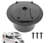 RV Power Cord Cover, Black Round Cable Protection, 6 Inches Pass Through Shield, Cables Organizer with Weather Resistant Seal, Wire Management Accessory with Secure Fit, Motorhome Hatch