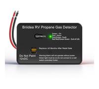 RV Propane Gas Detector, Briidea 12V RV LP Alarm with UL-Certified Figaro Sensor, 0.5s Response, 100dB Alarm, Surface Mount, for RV Motorhome Travel Trailer Motor Coach Truck Camper, Black