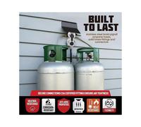 RV Propane Regulator with Hose, Heavy Duty 2-Tank 2-Stage Auto Changeover LP Propane Gas Regulator with Gauge