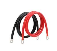 RV Pure Copper Battery Inverter Cable with M8 Crimp Lug 8 6 4AWG 20/30/40/50/60/100cm Solar System UPS Car Connection(1pcs Black 1pcs Red,30CM(11.81inch),6 AWG)