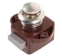 Rv Push Button Door Lock Brown Plastic Zinc Alloy for Drawer