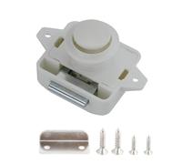 RV Push Button Lock Keyless Cabinet Drawer Door Latch Universal Fit (White)