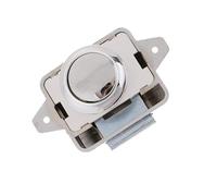 Rv Push Button Lock Zinc Alloy Screw Tongue Galvanized Plastic Base Brown Pearl Nickel 1Pcs(Jt01-chchrome)