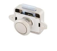 Rv Push Button Lock Zinc Alloy Screw Tongue Galvanized Plastic Base Brown Pearl Nickel 1Pcs(Jt01-pnpearlnickel)