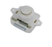 Rv Push Button Lock Zinc Alloy Screw Tongue Galvanized Plastic Base Brown Pearl Nickel 1Pcs(Jt01-wlpurewhite)