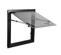 RV Push Out Window 22 X 22in Aluminum Alloy Frame, Resistant Acrylic Glass, 75 Deg Opening, Three Opening Modes with Screen, Sunshade for Camper, RVs