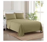 RV Queen Bed Sheets - Breathable Luxury Sheets with Full Elastic & Secure Corner Straps Built In - 1800 Supreme Collection Extra Soft Deep Pocket Bedding Set, Sheet Set, RV Short Queen, Sage