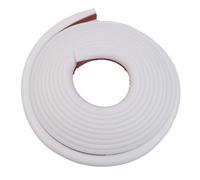 RV Rain Gutter Drip Rail PVC Strip With Strong Gum Backing J Shape Water Diversion System For Motorhome Trailer Camper White 1/2 Inch Height 5Meters Rv Rain Gutter Pvc Drip Rail Strip