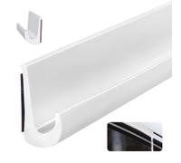 RV Rain Gutter, Rain Gutter Self Adhesive, J Shape RV Rainwater Gutter, TPE Gutter for Truck, RV, Boat, Car and Vehicle Roof (White-10M)