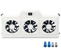 RV Refrigerator Cooling Fan 12V RV Refrigerator Evaporator Fin Fan, 2.5" Three Powered Fans, Adjustable Speed, Ice Prevention, Optional Remote, High Airflow, Quiet Operation