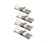 RV Refrigerator Sensor Clip 4pcs Rust Resistant Thermistor Holder for Norcold Units Secure Mounting Bracket Replacement Part 633734 Mobile Kitchen Cooling Accurate Probe Fixing Silver 1.53 Inch