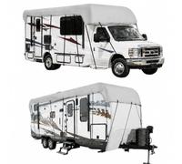 RV Roof Cover Fit 13.5×3m, Universal Fit RV Cover, Oxford Cloth Waterproof & UV Resistant for RVs, Class A/B/C Motorhomes, Popup & Truck Campers, Travel Trailers (Gray, 5×3m)