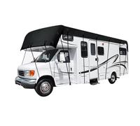 RV Roof Cover - Windproof Rainproof Protector For Travel Trailer | Waterproof Top Cover For Caravan Motorhome | Outdoor Storage Garden Yard Balcony Patio Heavy Duty Shield UV Resistant Gift
