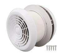 RV Roof Exhaust Fan 12V 5000rpm High Performance Round Ventilation Ceiling Vent Fan with Screen for Trailer Motorhome Yacht Sturdy ABS Material 6.61x8.54in