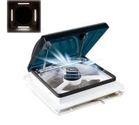 RV Roof Vent Fan with LED Light, 13.4 Inch Exhaust Fan for Bathroom, DC 12V for Trailer, Camper, Van