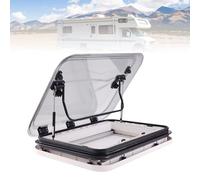 RV Roof Vent Hatch with LED Light Large Skylight Roof Window for RVs Caravans Motorhomes & Campers Top-Mounted Ventilation Hatch Easy Installation(500 * 500mm)