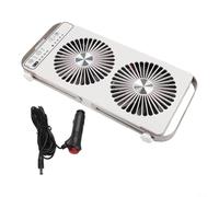 RV Roof Window Ventilation Fan With Double Row Design Adjustable Speed Control Portable Compact RV Roof Fan 12V DC Powered For Air Circulation For Motorhome Caravan Camping (White)