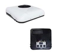 Rv Rooftop Air Conditioner 12V/24V Camper Ac Easy Install Non-Ducted Rooftop Unit Heat Pump & Fast Cooling for Campers, RVs and Travel Trailers with Remote Control(White,24v)