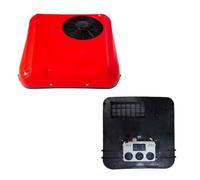 Rv Rooftop Air Conditioner 12V/24V Camper Ac Easy Install Non-Ducted Rooftop Unit Heat Pump & Fast Cooling for Campers, RVs and Travel Trailers with Remote Control(Red,12v)