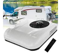RV Rooftop Air Conditioner with Cool and Heat, 12V/24V for Campervans, Golf Carts, Caravans, Buses, 450m³/h Air Circulation, Energy Efficient Cooling