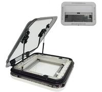 RV Rooftop Vent Exhaust port with Lid, RV Caravan Roof Vent, Caravan Vent Window, External Push motorhome Led Skylight, W/Sunshade,Acrylic glass cover, aluminum alloy frame((31.5x19.7in))