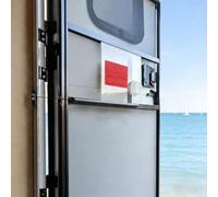 RV Screen Door Auto Closer - Heavy Duty Aluminum with Adjustable Stainless Steel Cable, Easy Installation Universal Fit for RVs, Trailers, Campers (Spring Loaded)