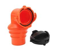 RV Sewer Hose Elbow 90 Degree Premium HDPE Durable Easy Installation Sewer Hose Connector for Yacht and RV Sewage Systems with Lid Included