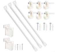 RV Shelf Support Bracket for Closet-Maid 12" White Metal(3Set 17INCH)